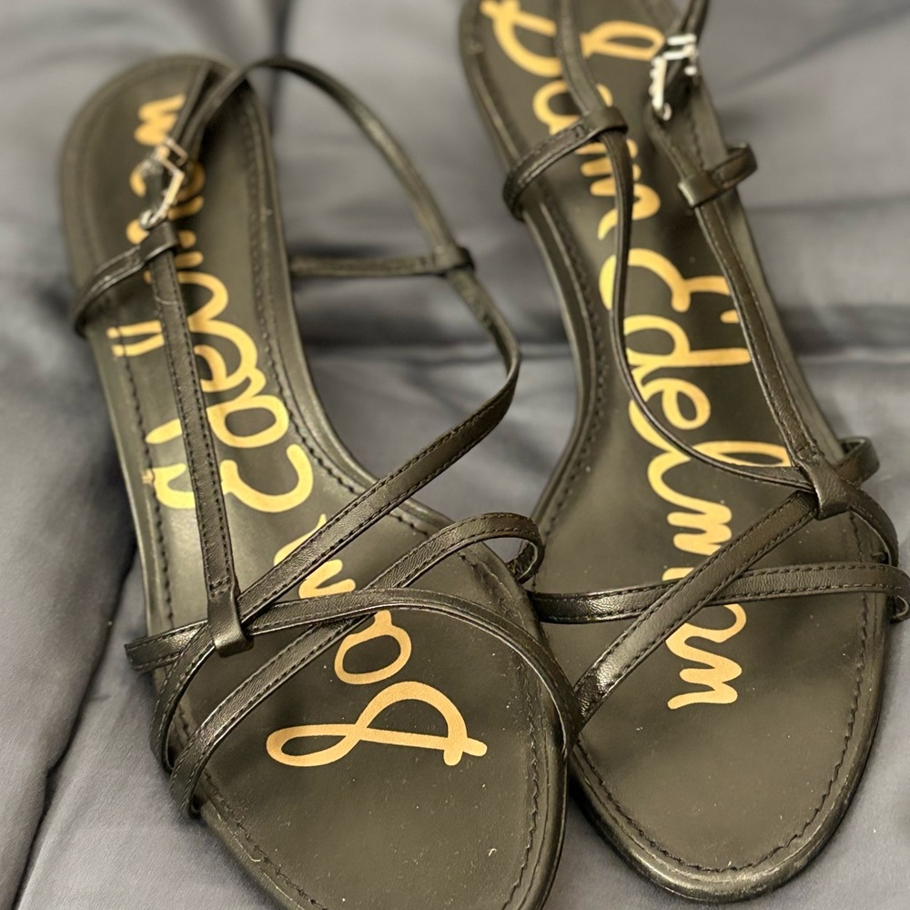 Sam Edelman Black Elegant Strappy Sandals Size 7